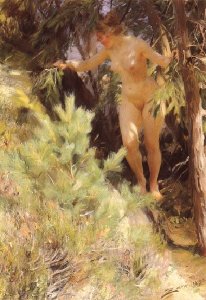 Naken under en gran (Nude under a fir)