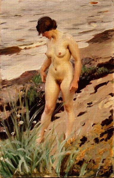 Nude by the Shore 1914